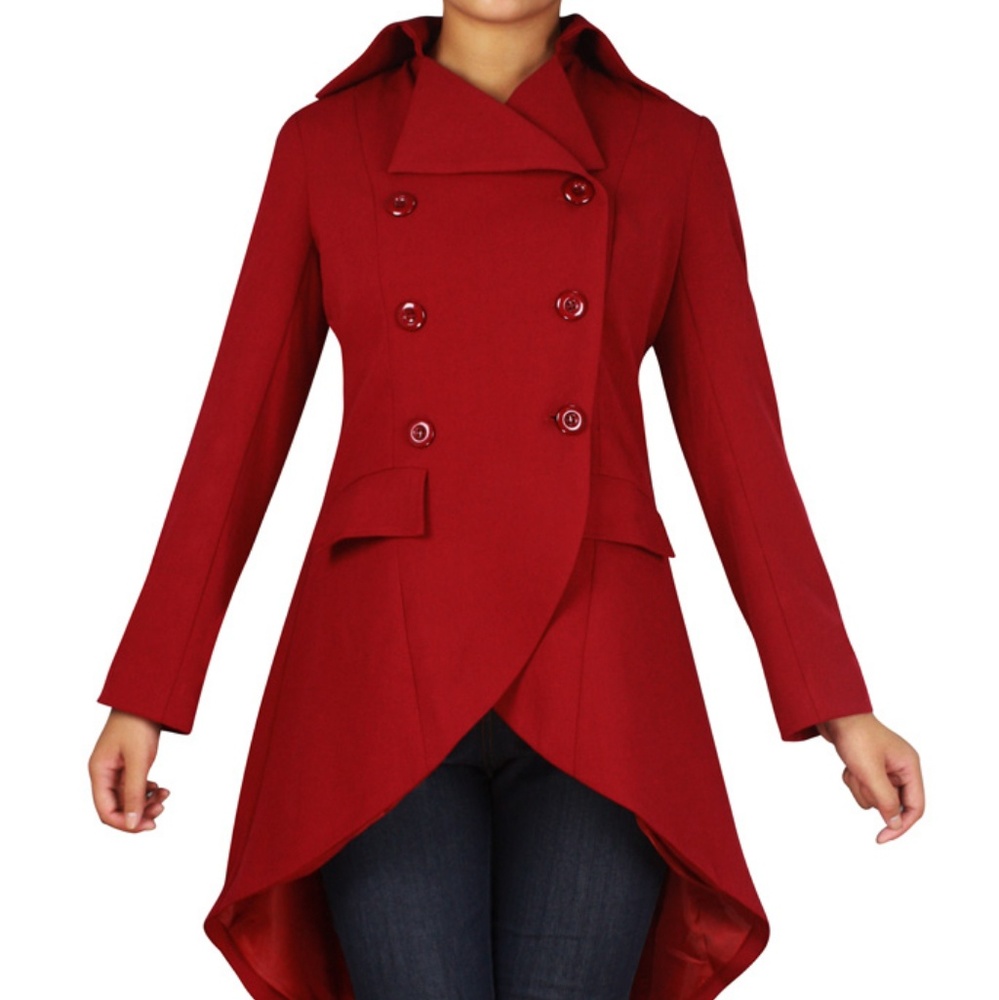 Hi-Lo Double Breasted Asymmetrical Buckle Jacket